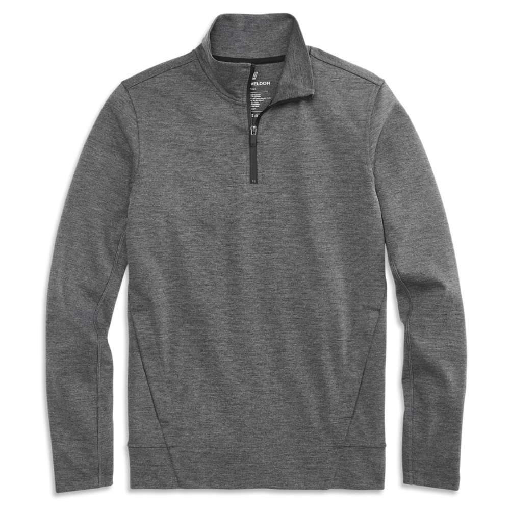 Mack Weldon Atlas Half-Zip Gray‎ Quarter-Zip Pullover Size Large